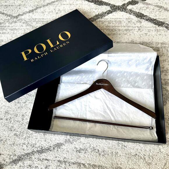 Polo Ralph Lauren Large Gift Box and Wooden Hanger - Picture 1 of 4